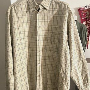 Ermenegildo Zegna Tan Long Sleeve Patterned Shirt XL